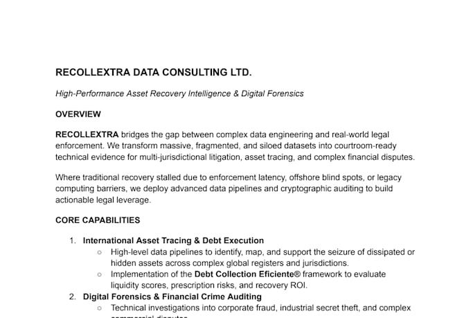 perform digital forensics and data auditing for complex litigation